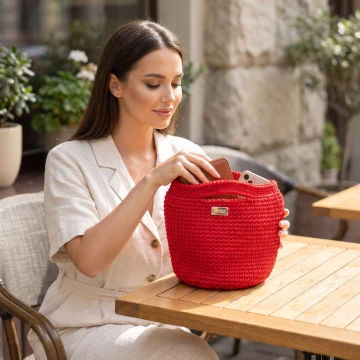 Classic Crochet Bucket Bag