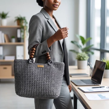 Grey formal bag