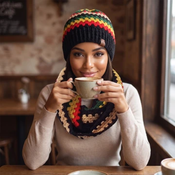 Infinity scarf and beanie set