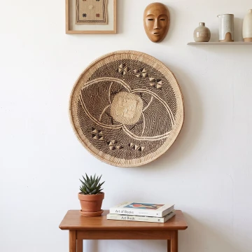 Exquisite 14" (36cm) Nambiya wall deco basket