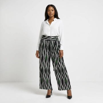 High waisted Ankara style Women's wide leg pants. Tall girl friendly.