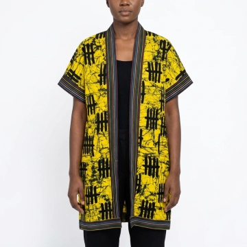 African Kimono |tally marks print | Ankara| handmade Kimono |Elegant Fashion