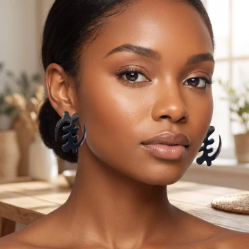18K gold-plated Gye Nyame earrings, African Map, Africa earrings, Big Earrings, Statement earrings, Africa in Africa earrings